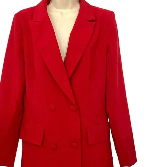 ASOS 4th & Reckless Blazer 90s Relaxed Double Breasted Office Siren New - Picture 5 of 14